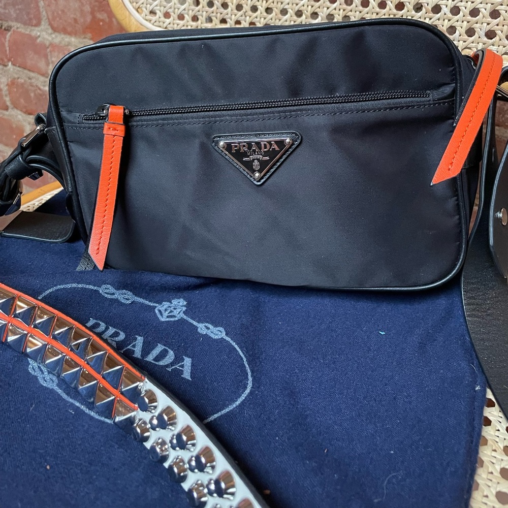 Prada studded cross body